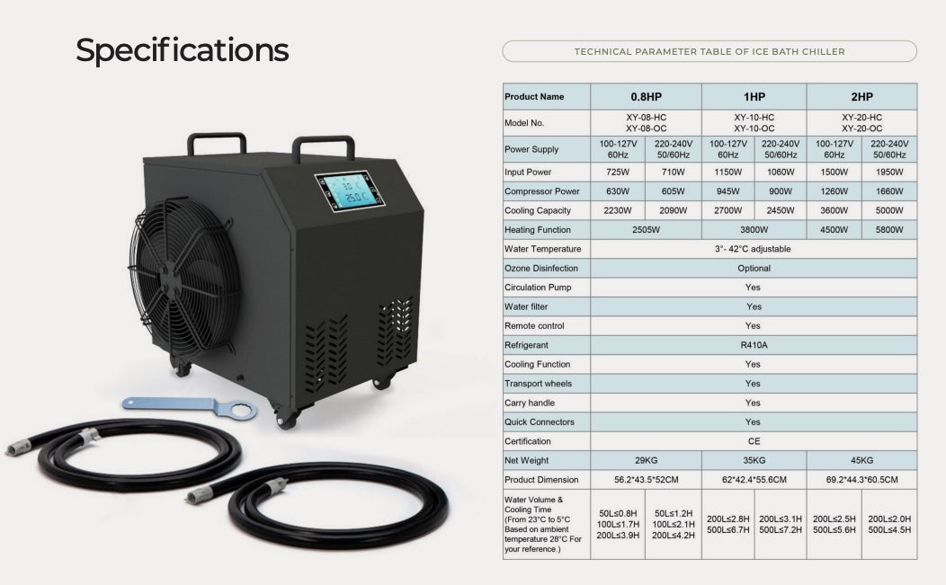 2HP Commercial Ice Bath Chiller (15amp)