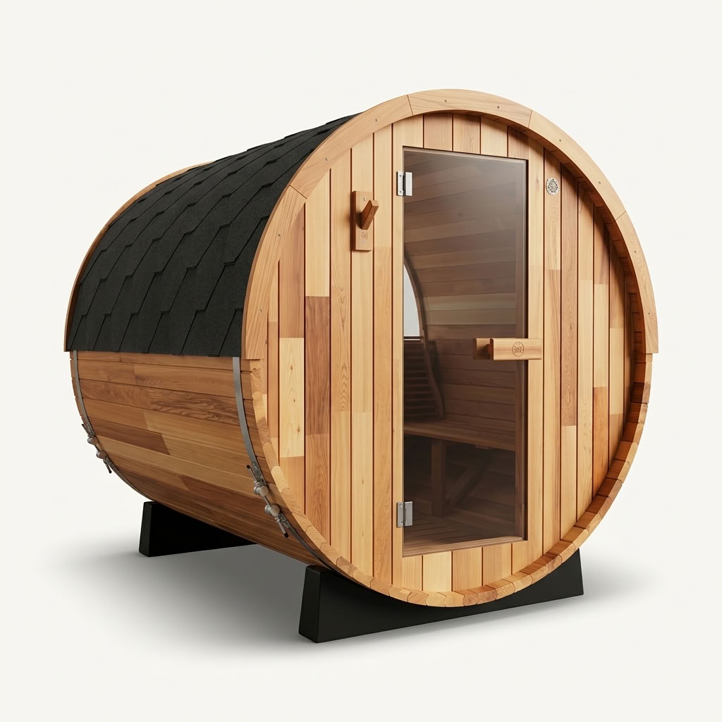 Curve 1 Person Ice Bath & Cove Rearview Sauna | Contrast Therapy