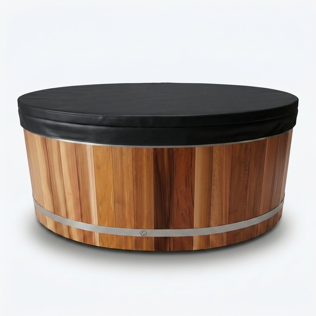 Curve Cedar Ice Bath & 1HP Chiller | 1 Person Plunge