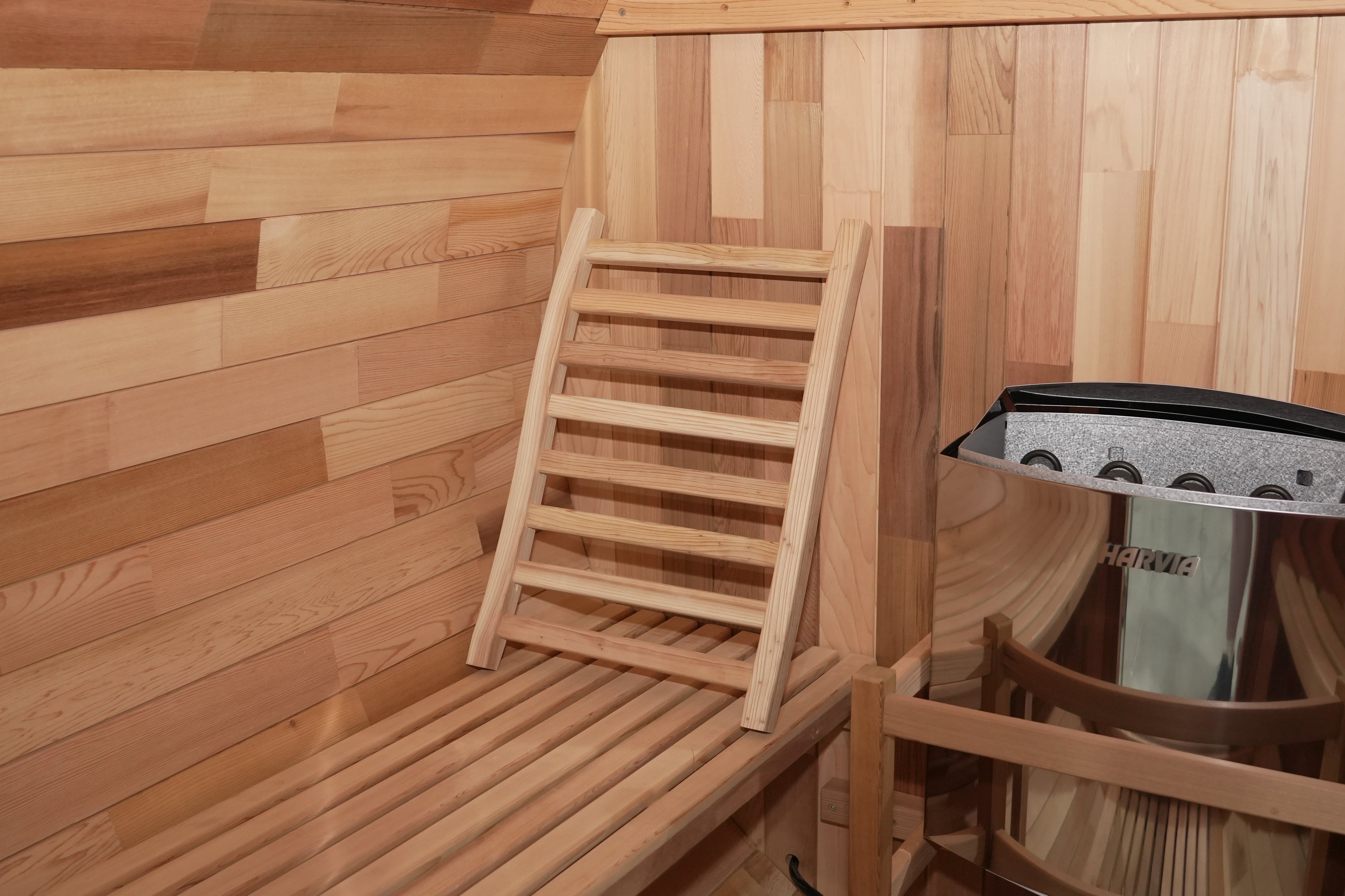 Urban 2-4 Person Traditional Cedar Barrel Sauna | Black Edition