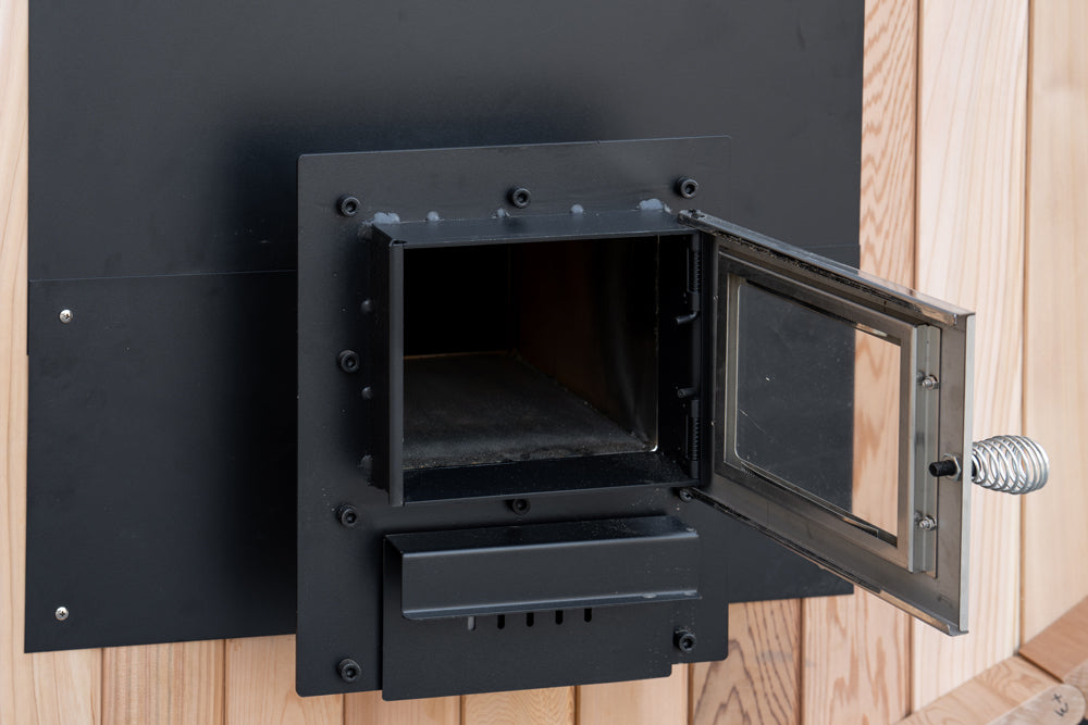 Deluxe Wood Fired 🔥 4-6 Person Cedar Barrel Sauna