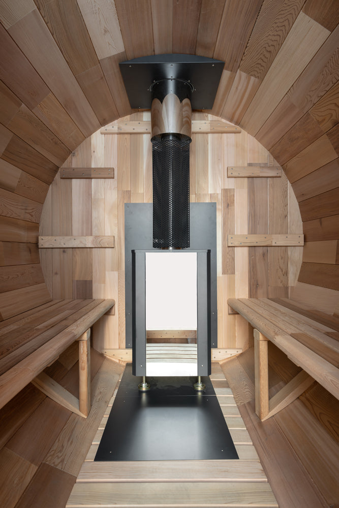 Deluxe Wood Fired 🔥 4-6 Person Cedar Barrel Sauna