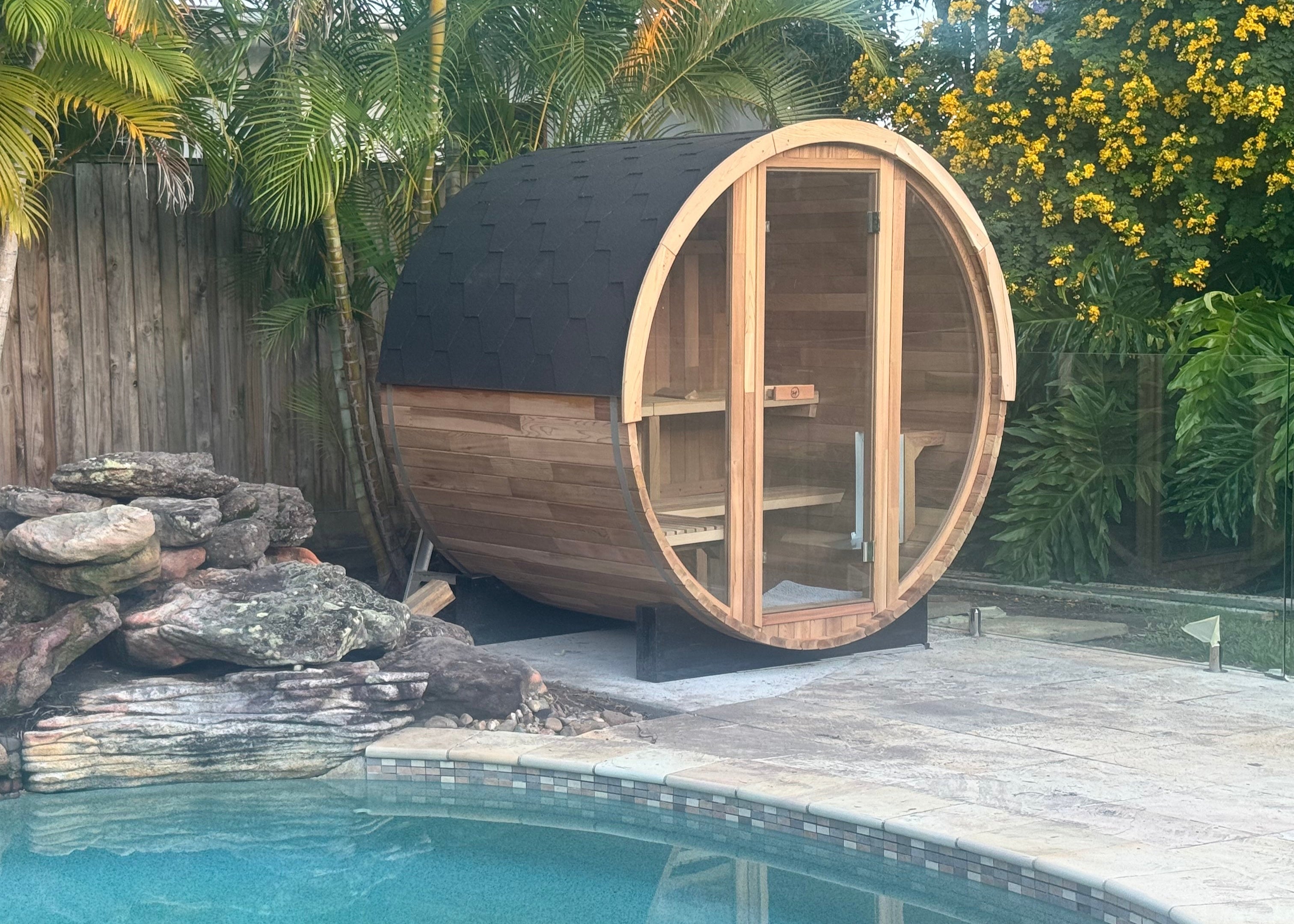 Outlook 4 Person Traditional Cedar Barrel Sauna