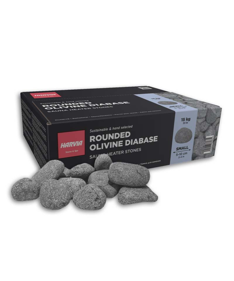 Harvia Sauna Stones 5-10cm - Rounded Olivine Diabase
