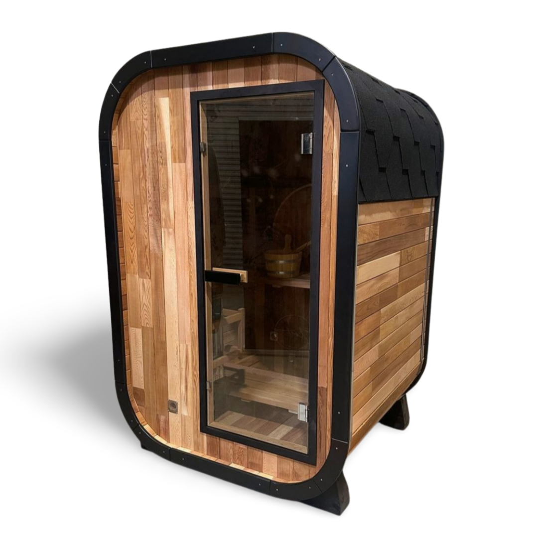 Niche 1-2 Person Traditional Cedar Sauna | Black Edition