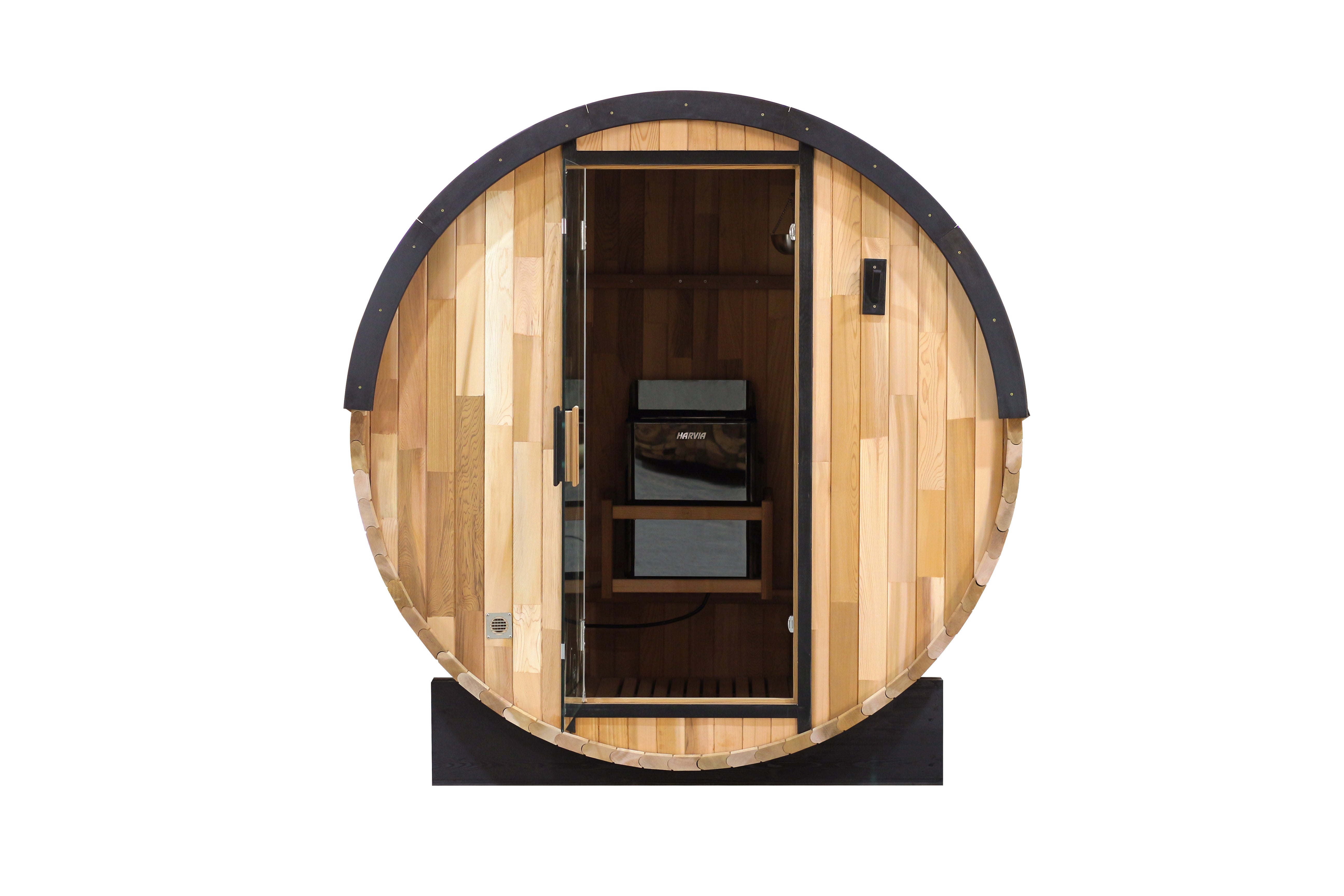 Curve Cedar Ice Bath + Urban 2-4 Person Sauna