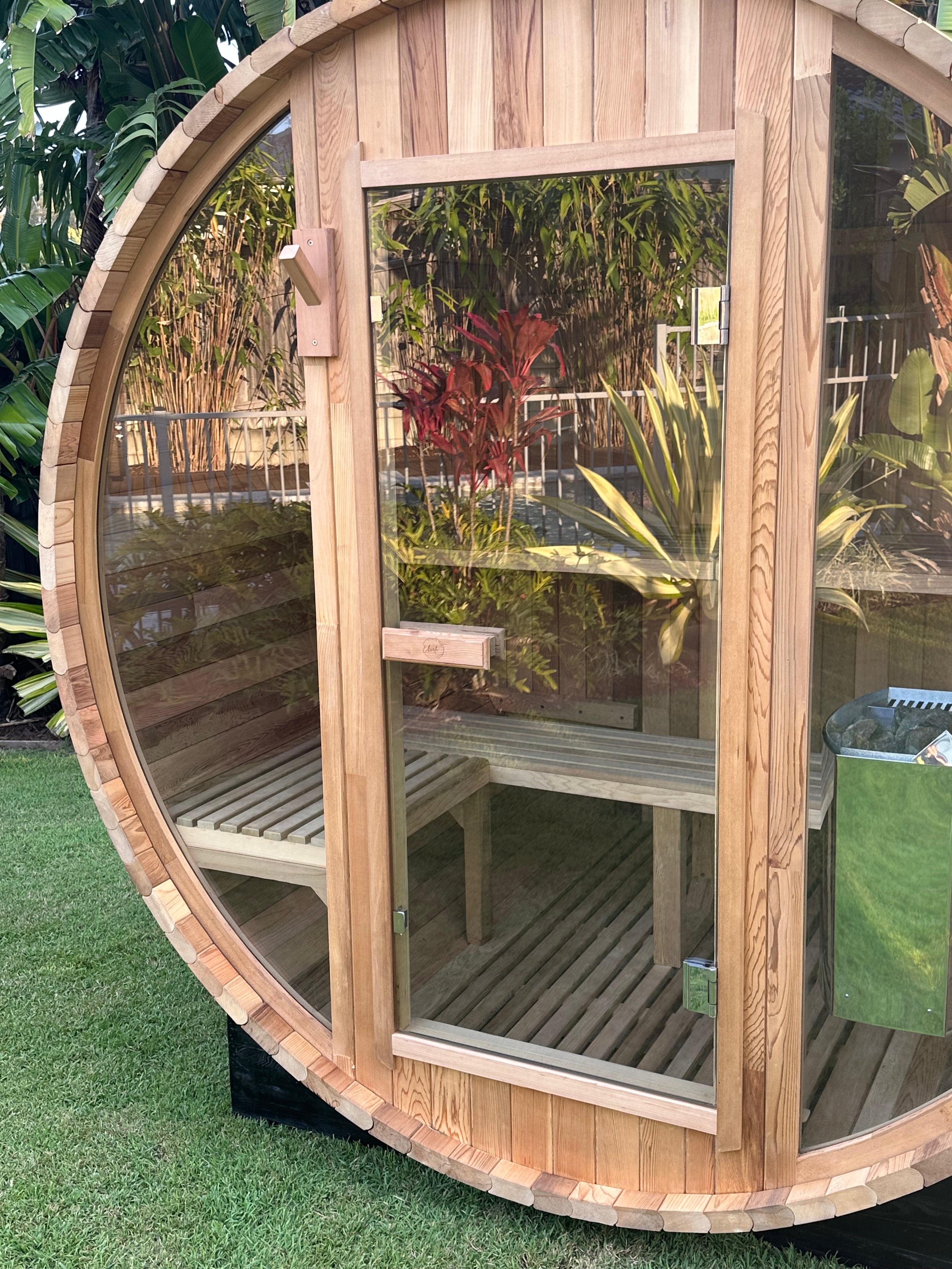 Outlook 4 Person Traditional Cedar Barrel Sauna