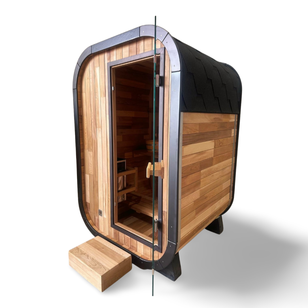 Niche 1-2 Person Traditional Cedar Sauna | Black Edition