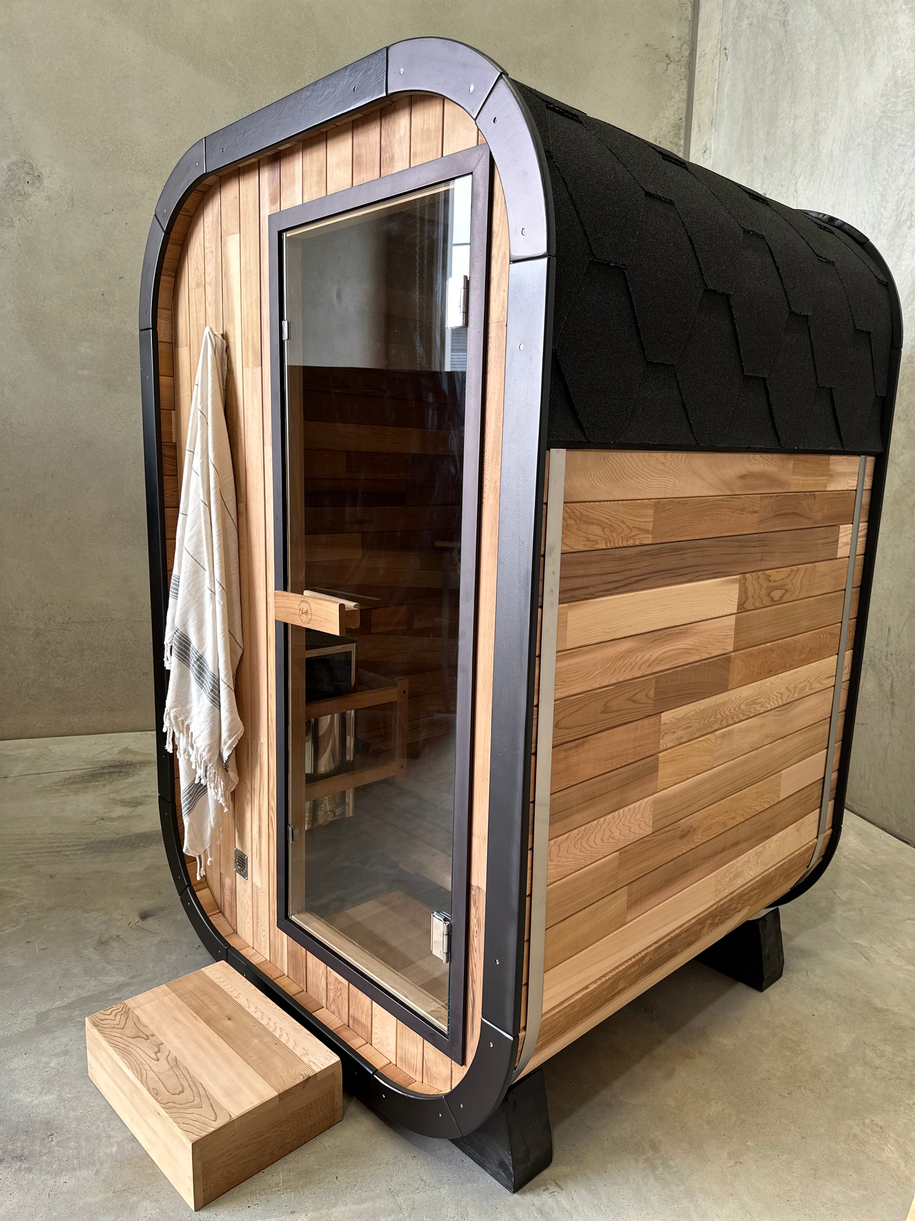 Niche 1-2 Person Traditional Cedar Sauna | Black Edition