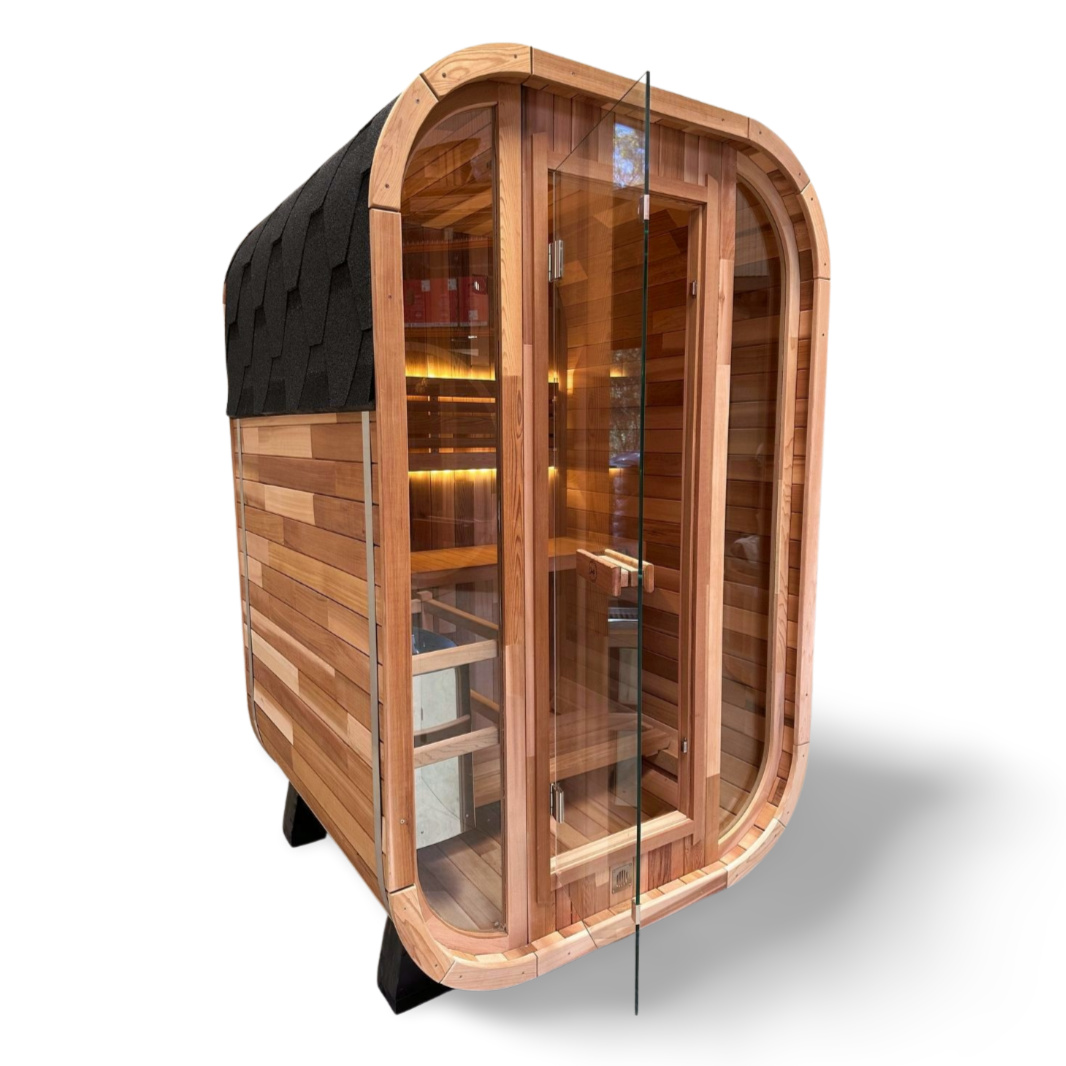 Niche View 1-2 Person Traditional Cedar Cube Sauna