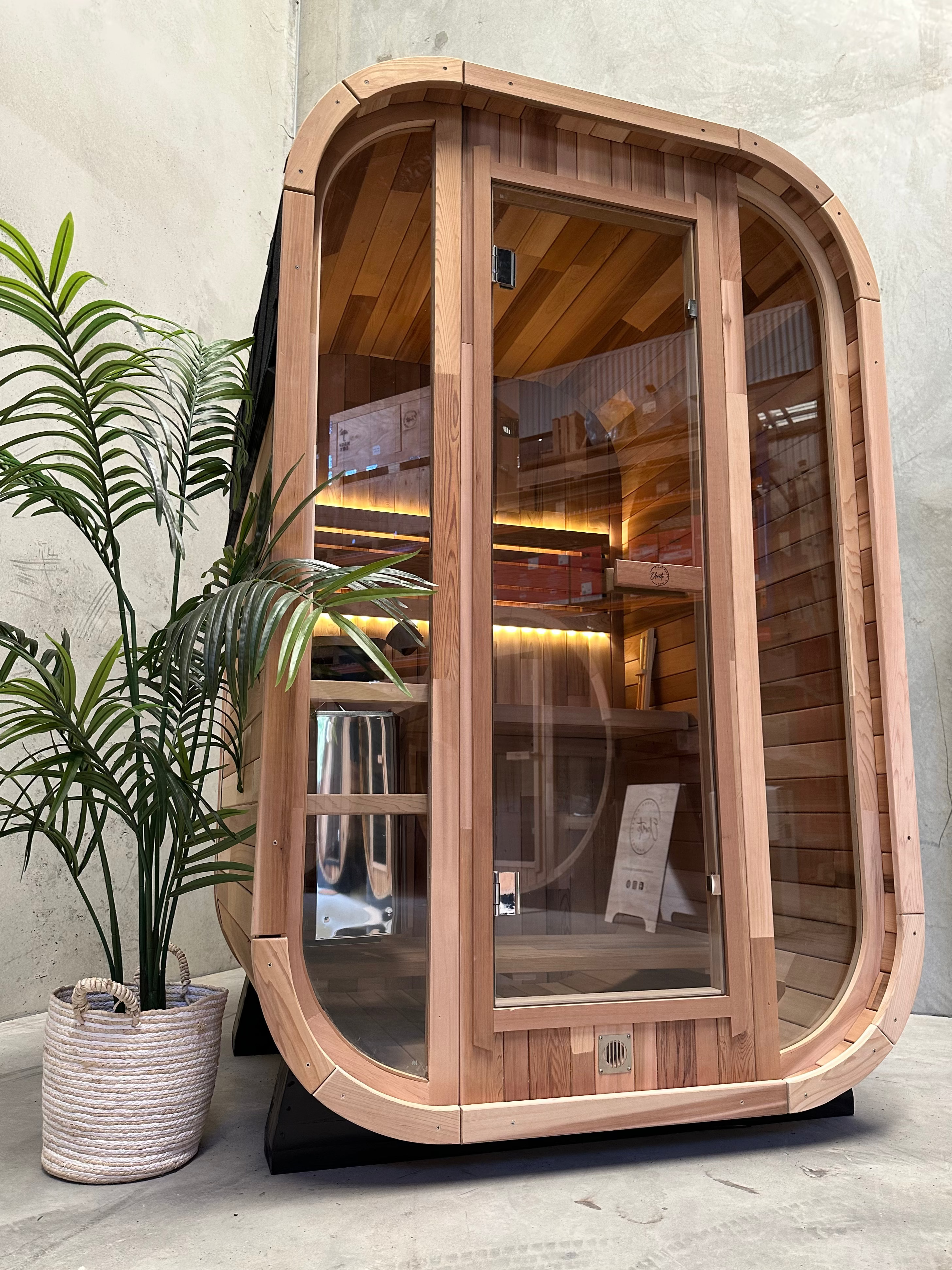 Niche View 1-2 Person Traditional Cedar Cube Sauna