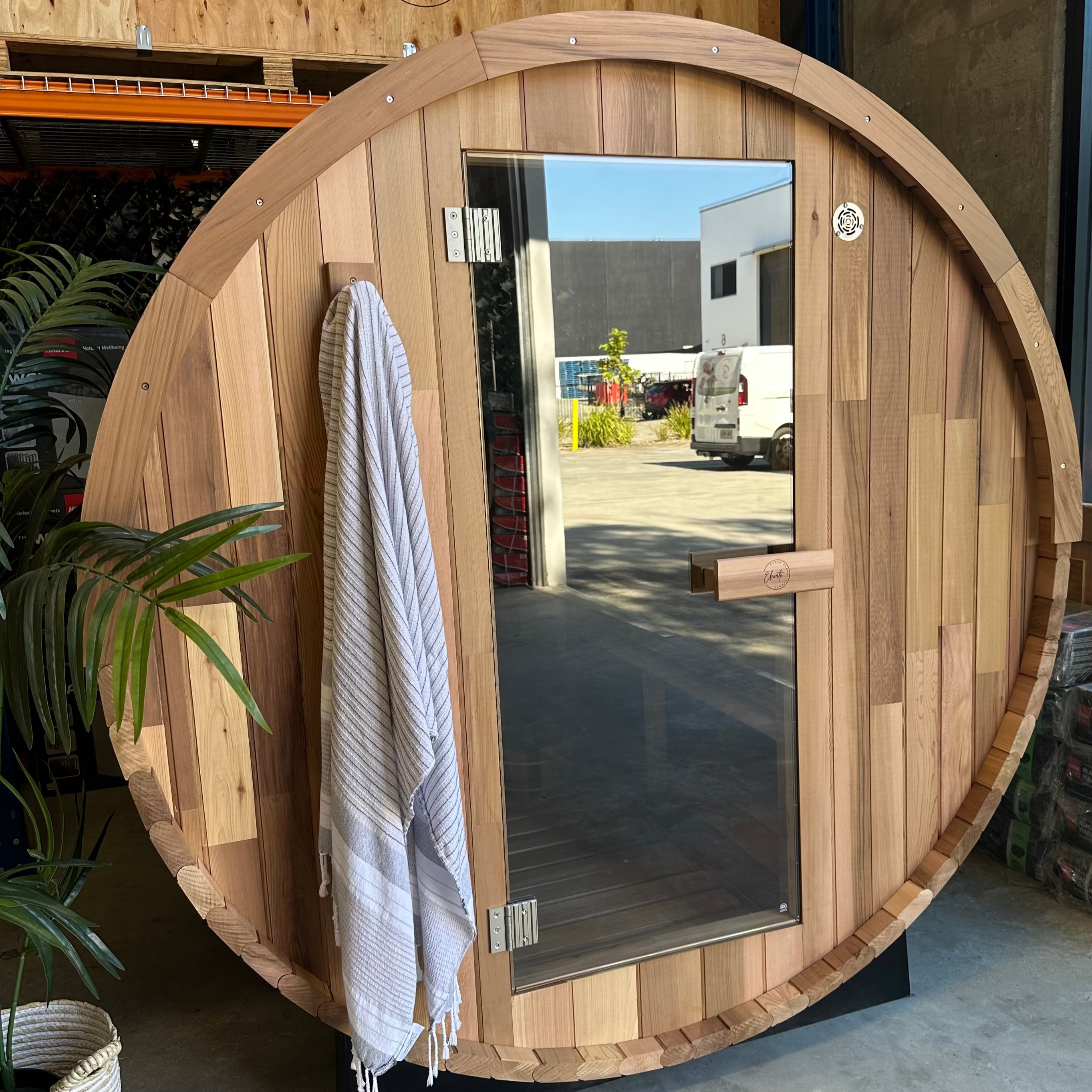 Cove 4 Person Traditional Cedar Barrel Sauna