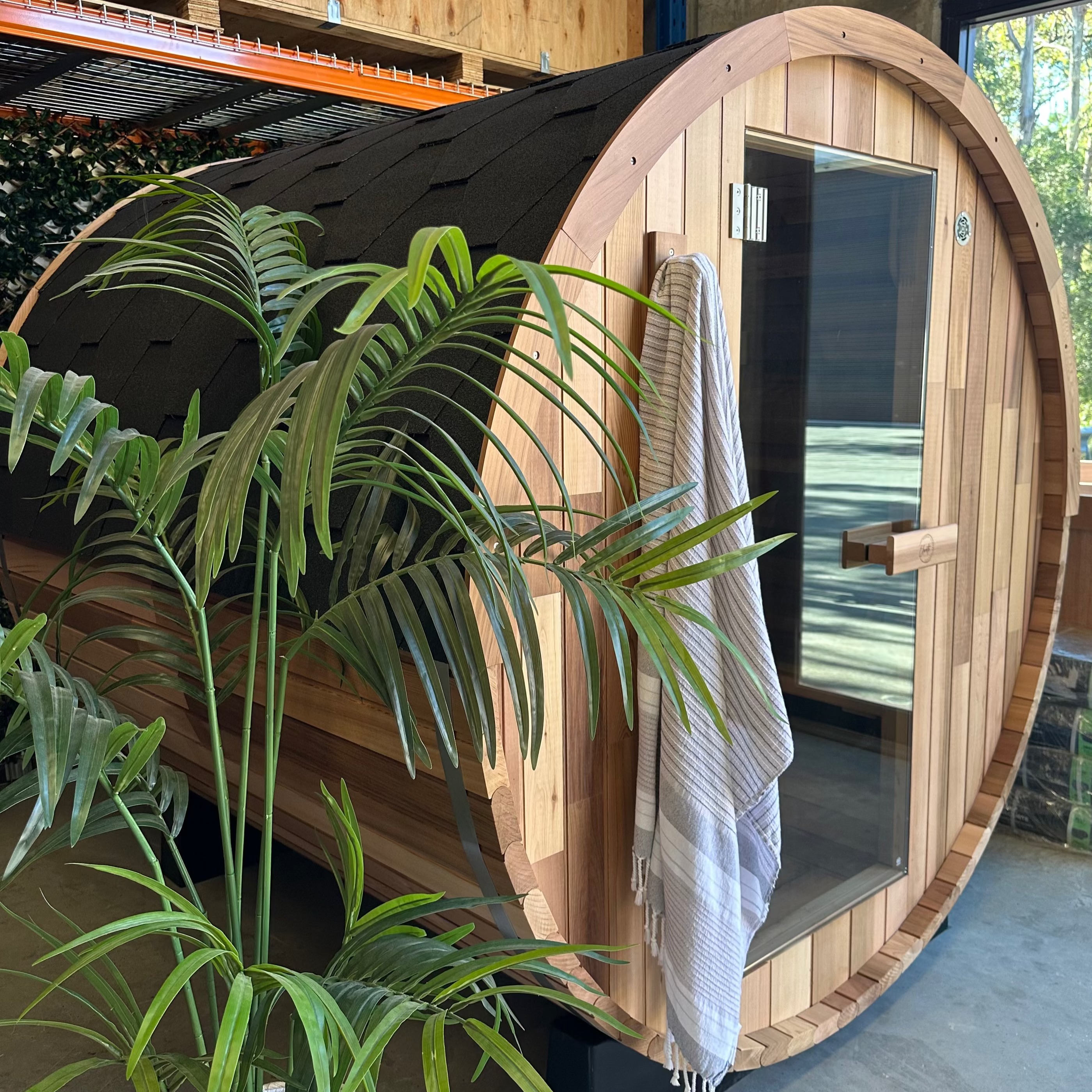 Cove 4 Person Traditional Cedar Barrel Sauna