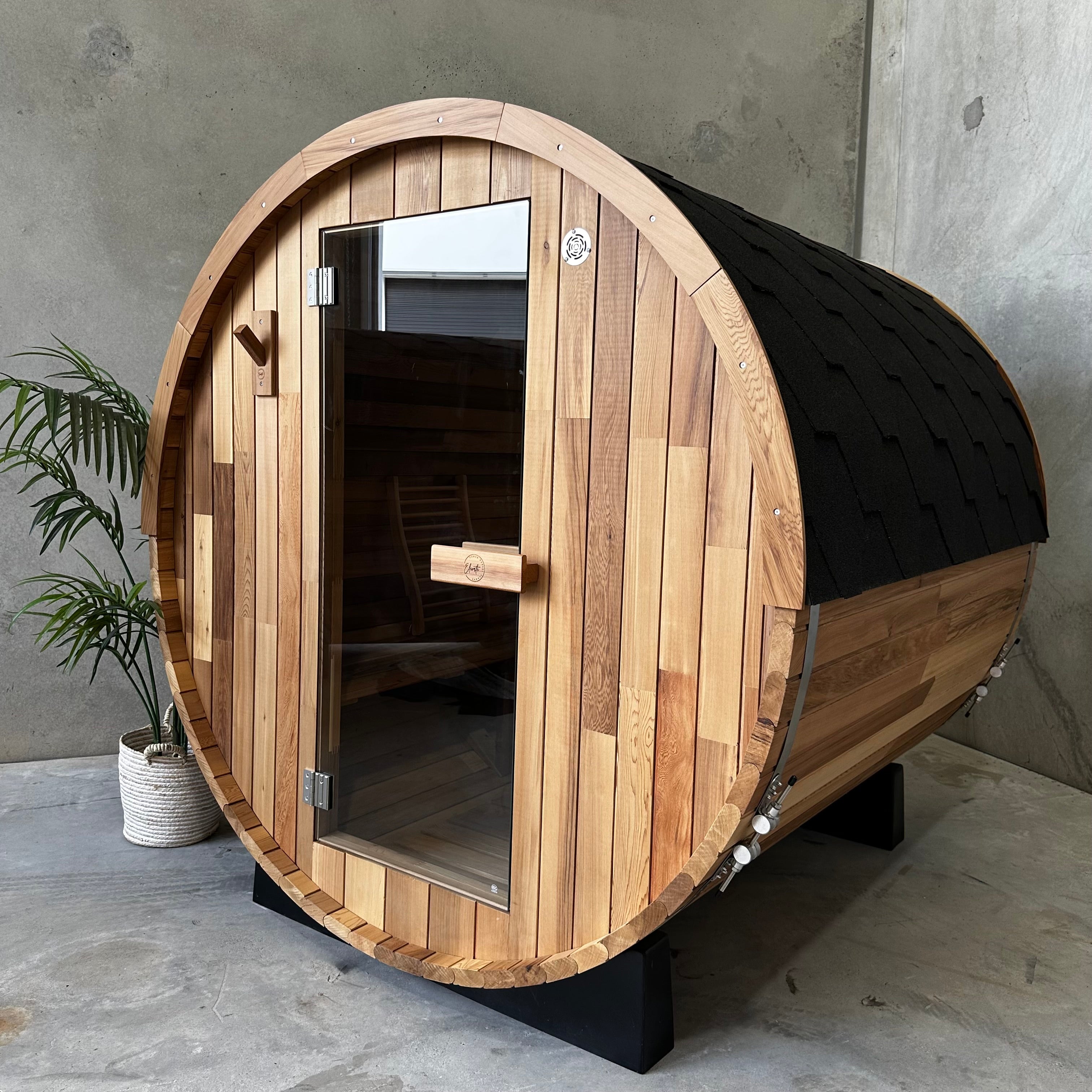 Cove 4 Person Traditional Cedar Barrel Sauna
