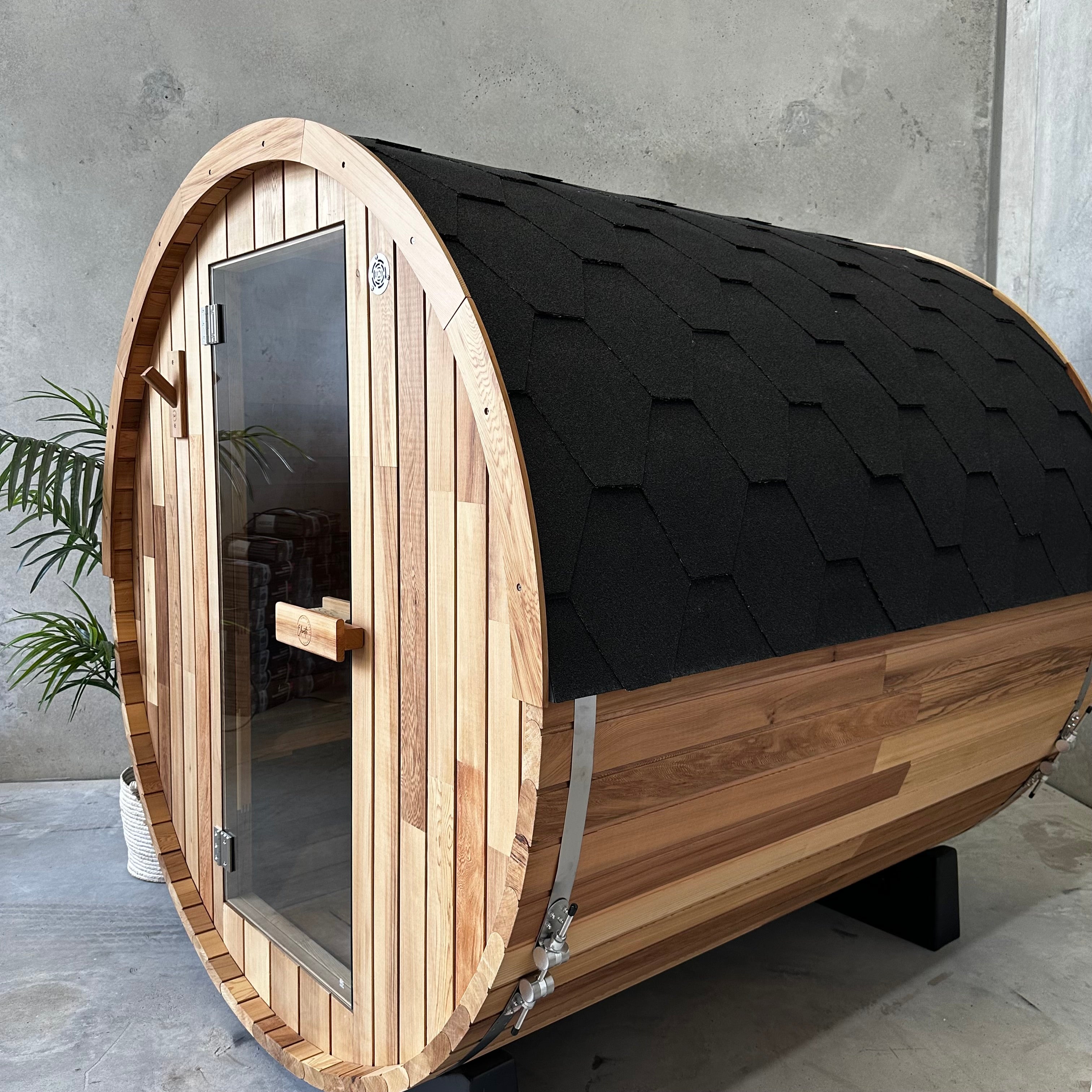 Cove 4 Person Traditional Cedar Barrel Sauna