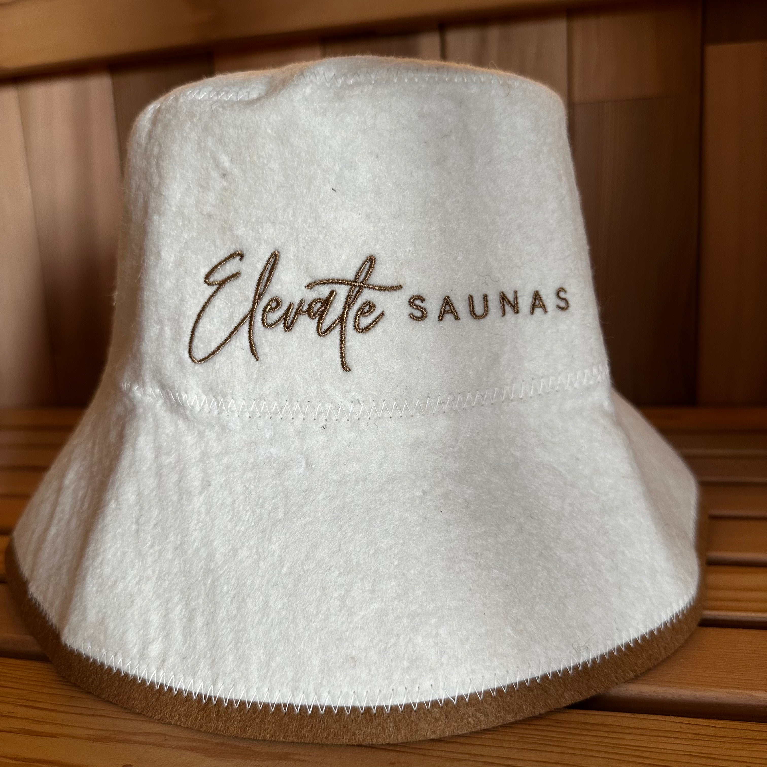 Dune Natural Wool Sauna Bucket Hat with Contrast Trim