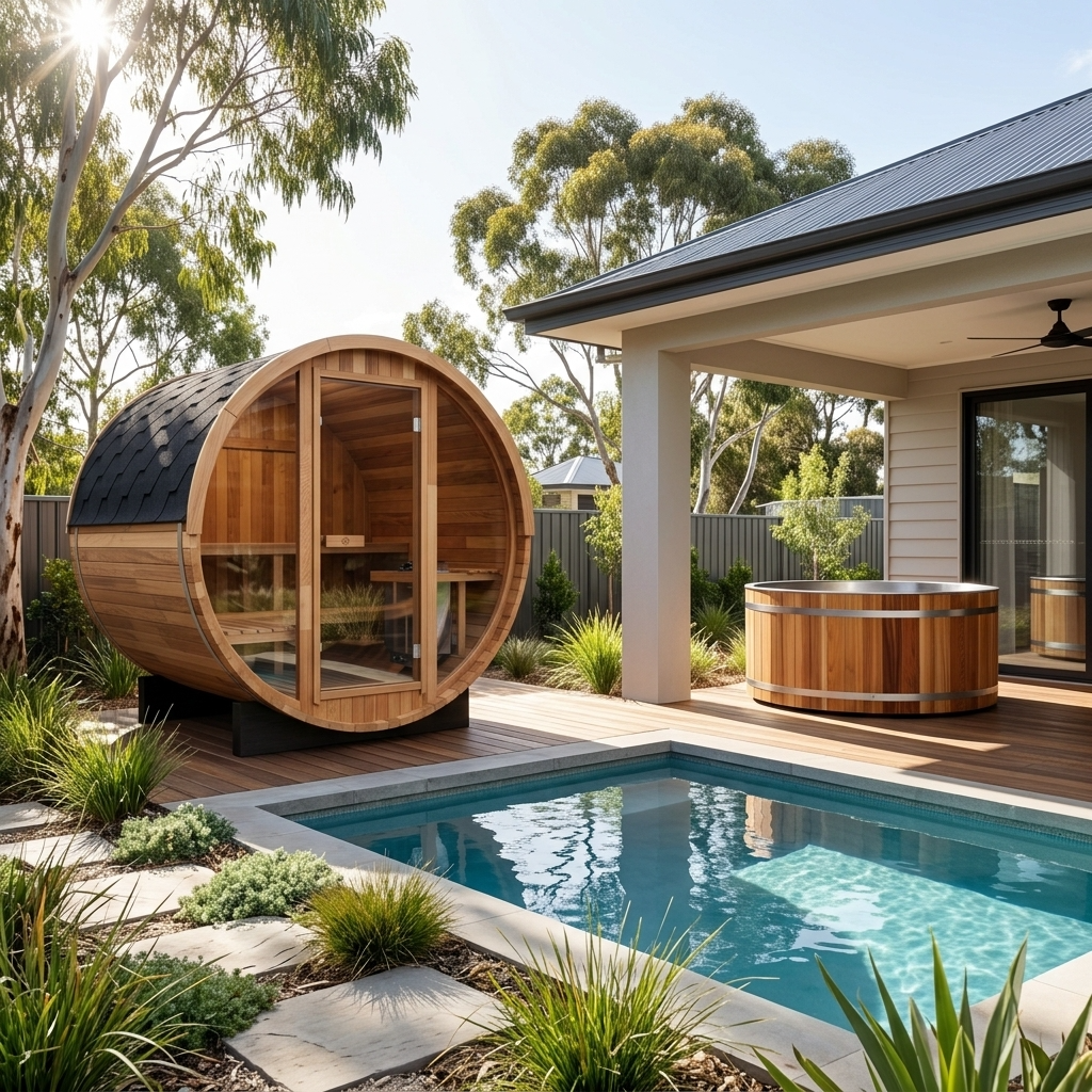 Curve PLUS+ Ice Bath & Outlook 4 Person Sauna | Contrast Package
