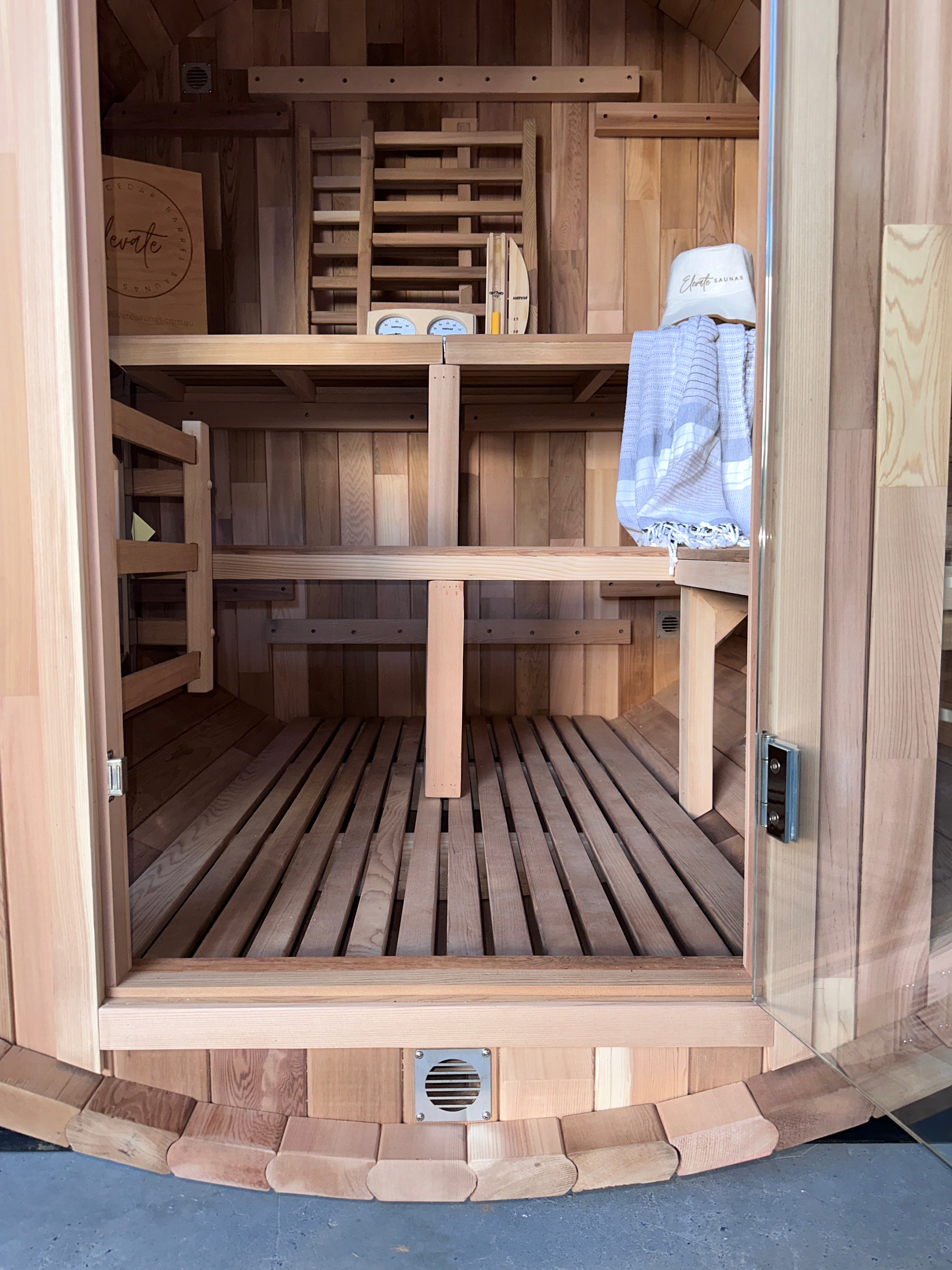 Outlook 4 Person Traditional Cedar Barrel Sauna