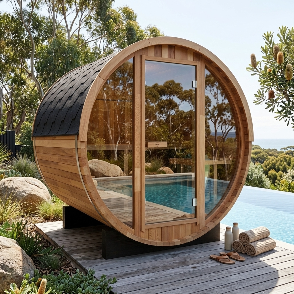 Outlook 4 Person Traditional Cedar Barrel Sauna