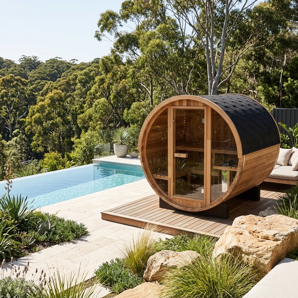 Outlook 4 Person Traditional Cedar Barrel Sauna