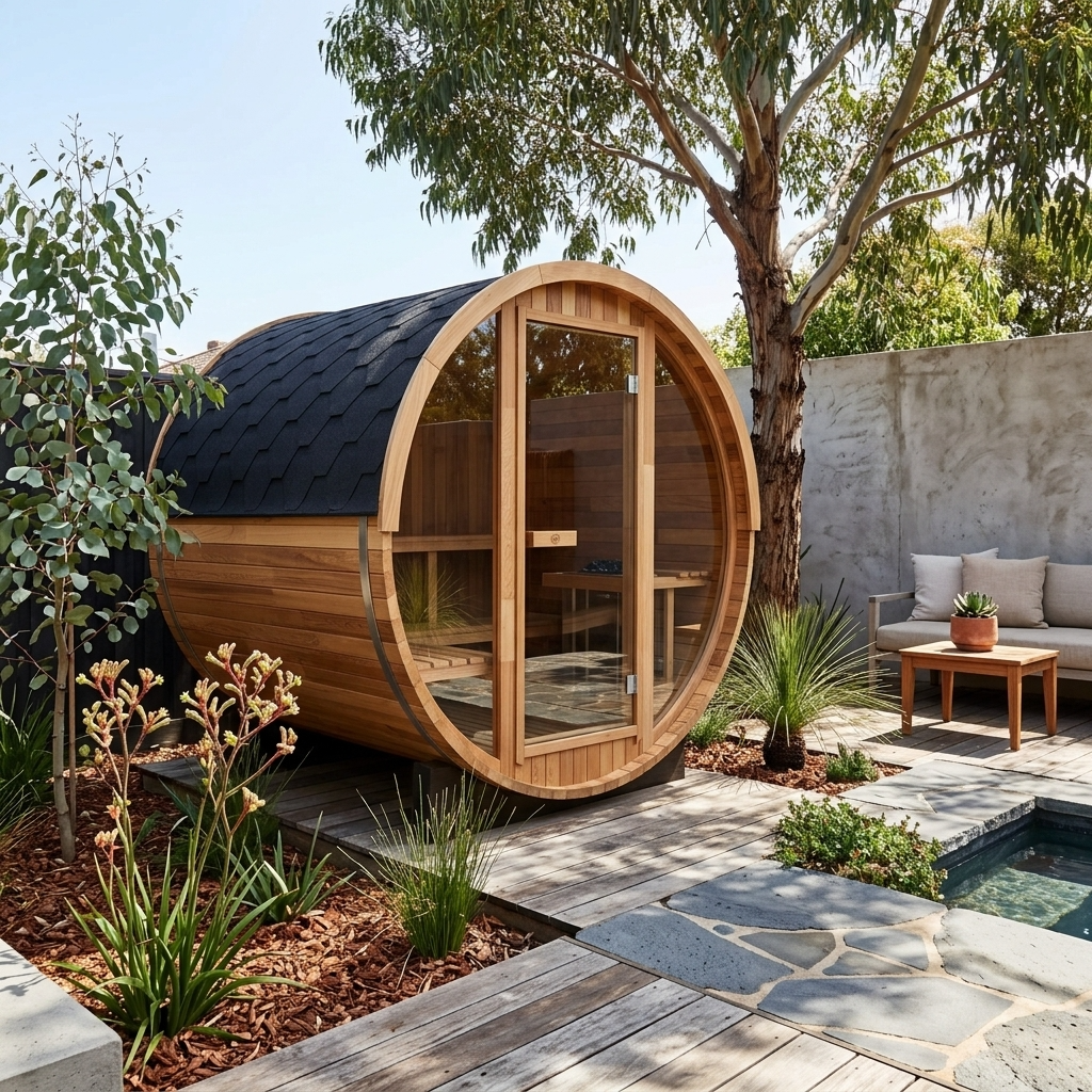 Outlook 4 Person Traditional Cedar Barrel Sauna