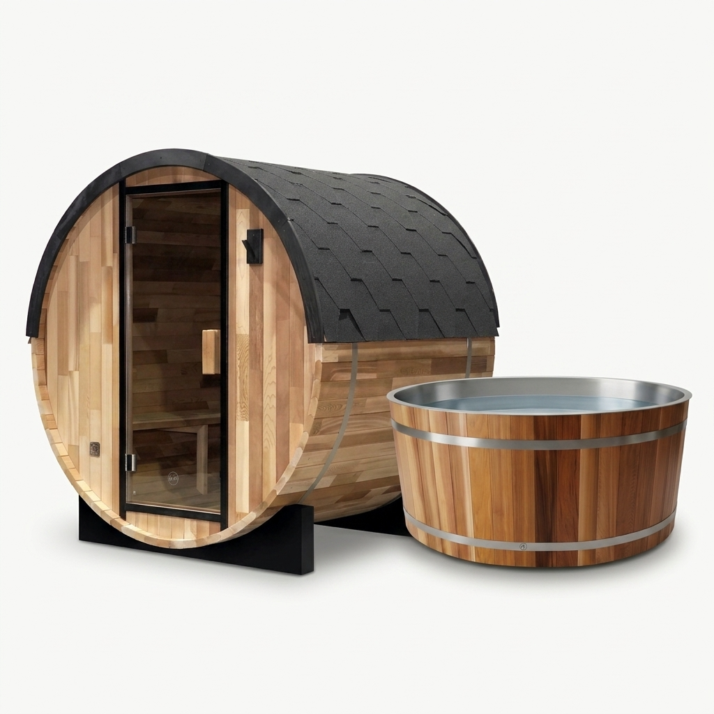 Curve PLUS+ Ice Bath & Urban 2-4 Person Sauna | Contrast Package