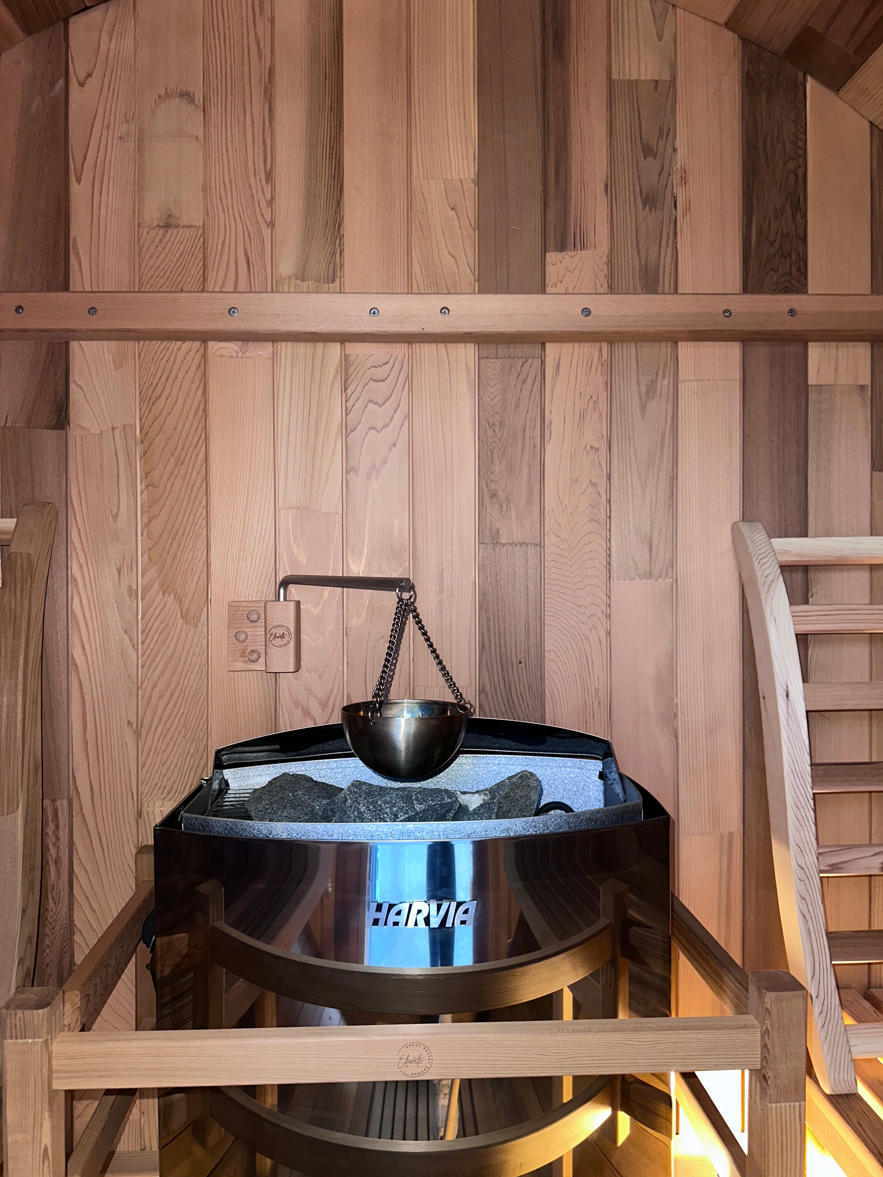Urban 2-4 Person Traditional Cedar Barrel Sauna | Black Edition