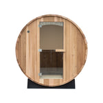 Load image into Gallery viewer, Cove Rearview 4 Person Cedar Barrel Sauna
