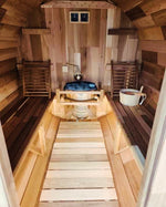 Load image into Gallery viewer, Deluxe 4-6 Person Traditional Cedar Barrel Sauna

