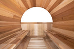 Load image into Gallery viewer, Cove Rearview 4 Person Cedar Barrel Sauna
