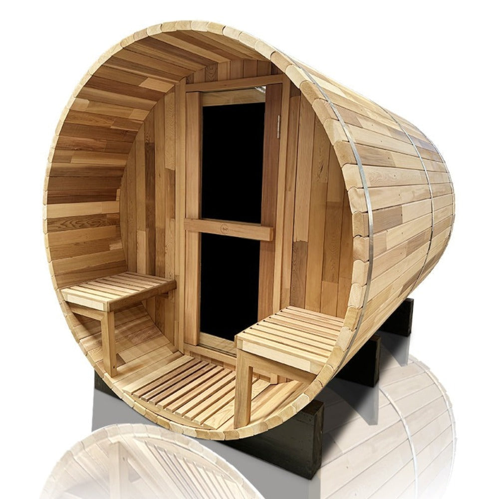 Traditional 6 Person Cedar Barrel Sauna