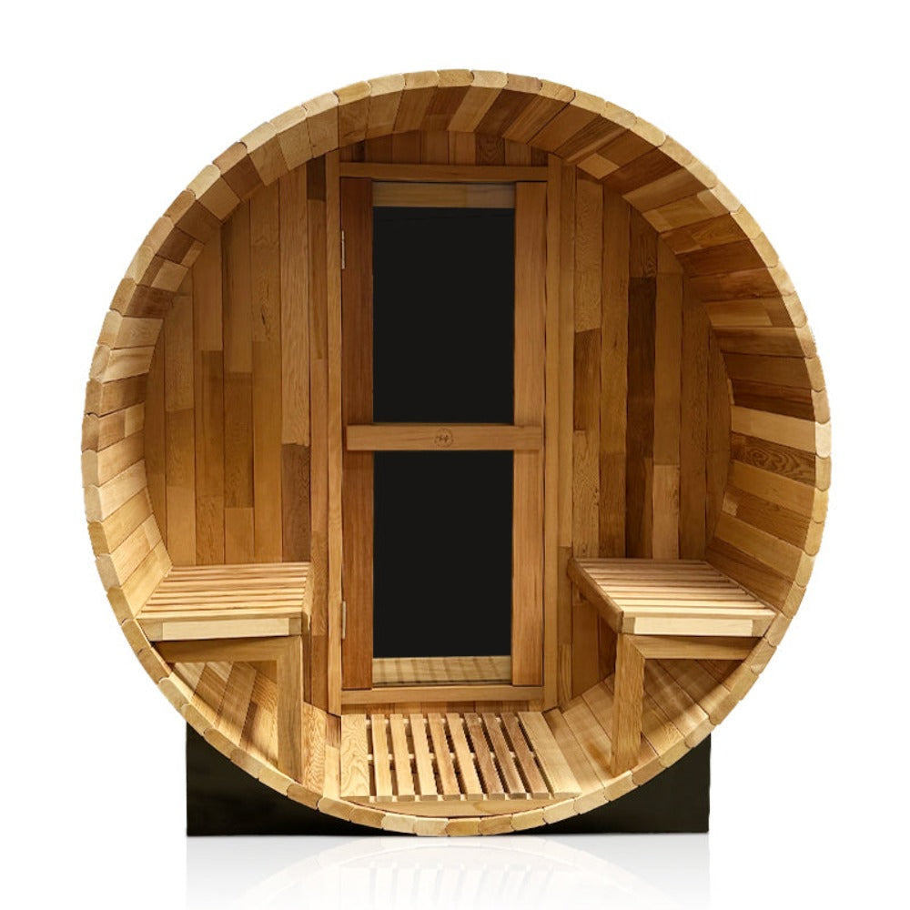 Traditional 6 Person Cedar Barrel Sauna