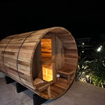 Load image into Gallery viewer, Traditional 6 Person Cedar Barrel Sauna
