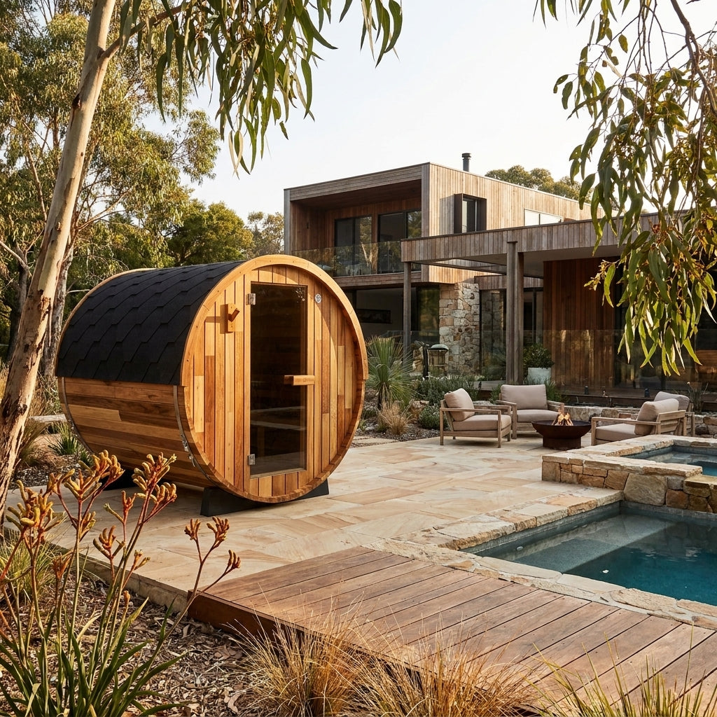 Cove 4 Person Traditional Cedar Barrel Sauna
