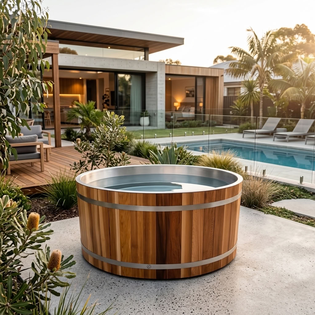 Curve Cedar Ice Bath | 1 Person
