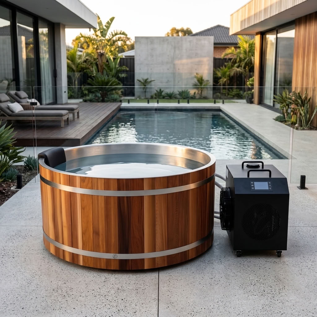 Curve Cedar Ice Bath | 1 Person