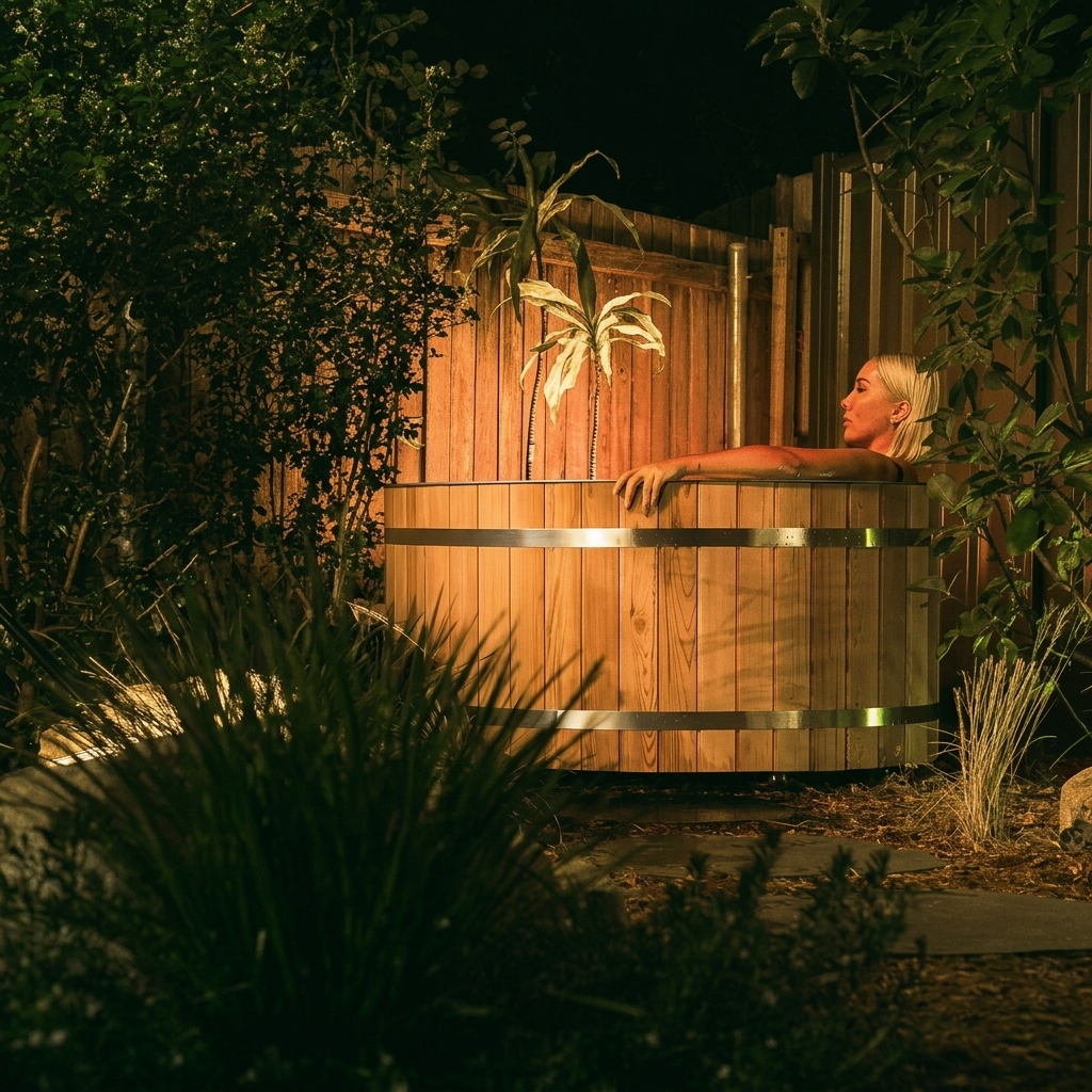 Curve Cedar Ice Bath & 1HP Chiller | 1 Person Plunge