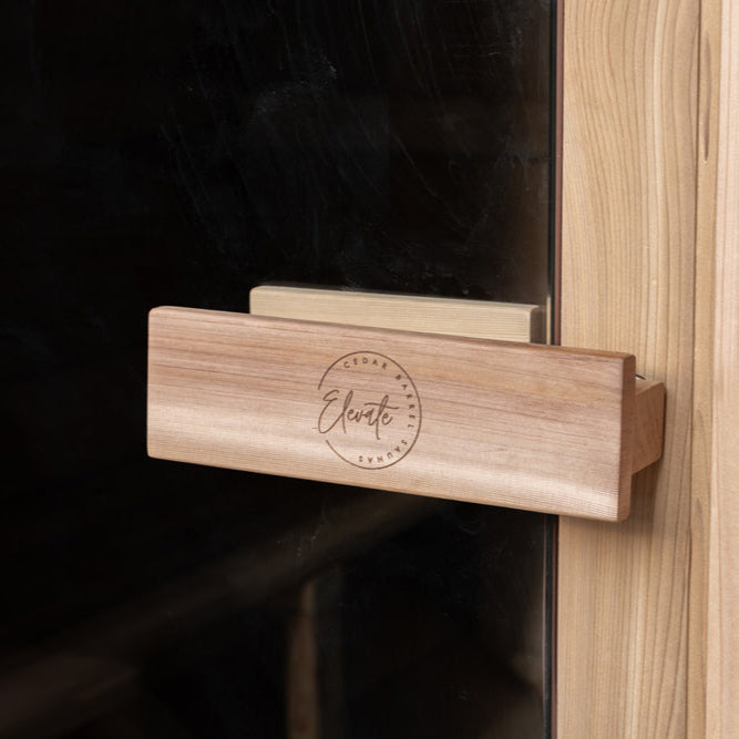 Deluxe Rearview 4-6 Person Traditional Cedar Barrel Sauna