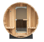 Load image into Gallery viewer, Deluxe 6 Person Cedar Barrel Sauna (Rear Window)
