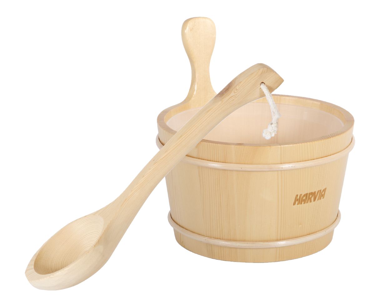 Harvia Wooden Bucket and Ladle