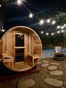 Traditional 6 Person Cedar Barrel Sauna