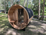 Load image into Gallery viewer, Deluxe 4-6 Person Traditional Cedar Barrel Sauna
