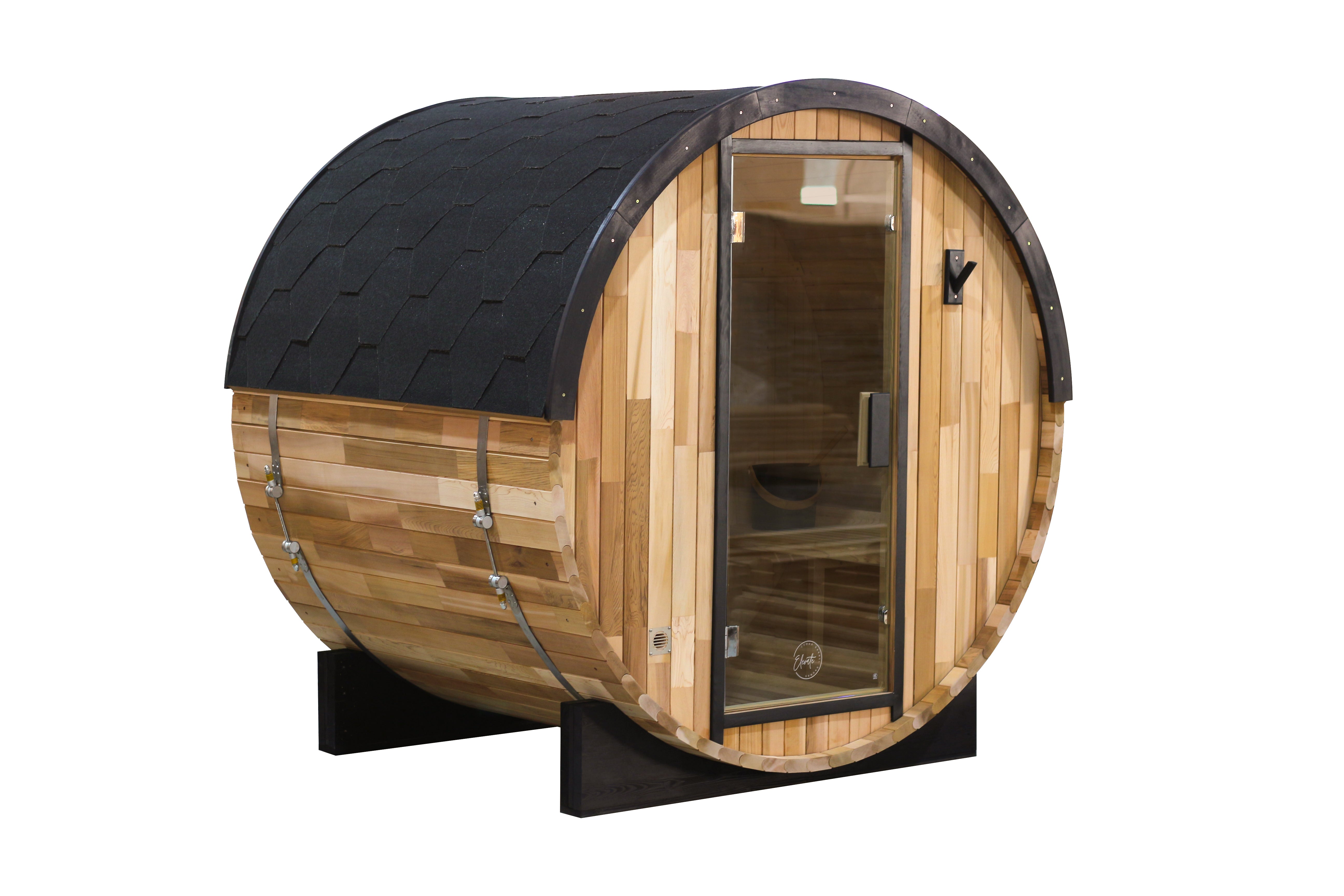 Curve Cedar Ice Bath + Urban 2-4 Person Sauna