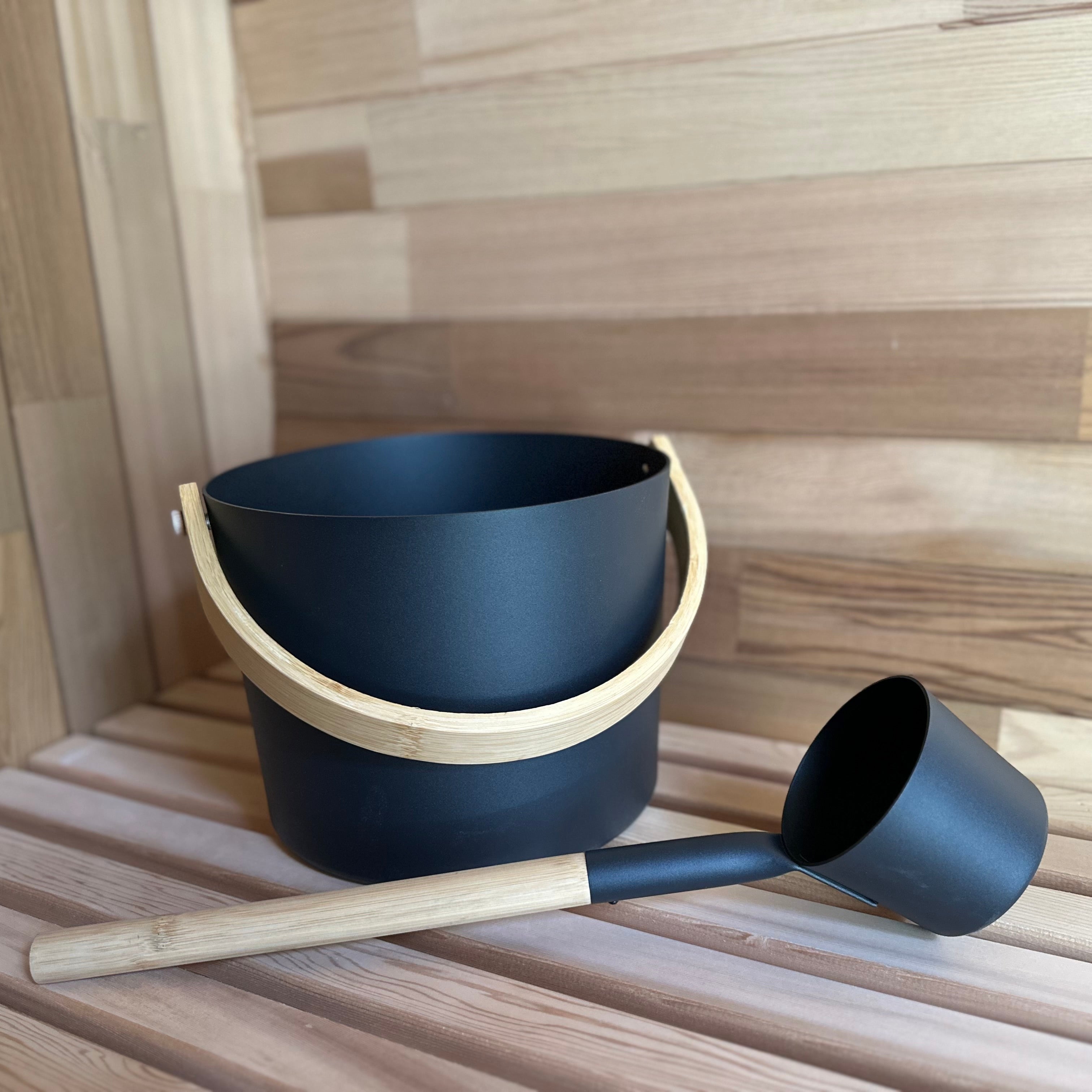 Urban 2-4 Person Traditional Cedar Barrel Sauna | Black Edition