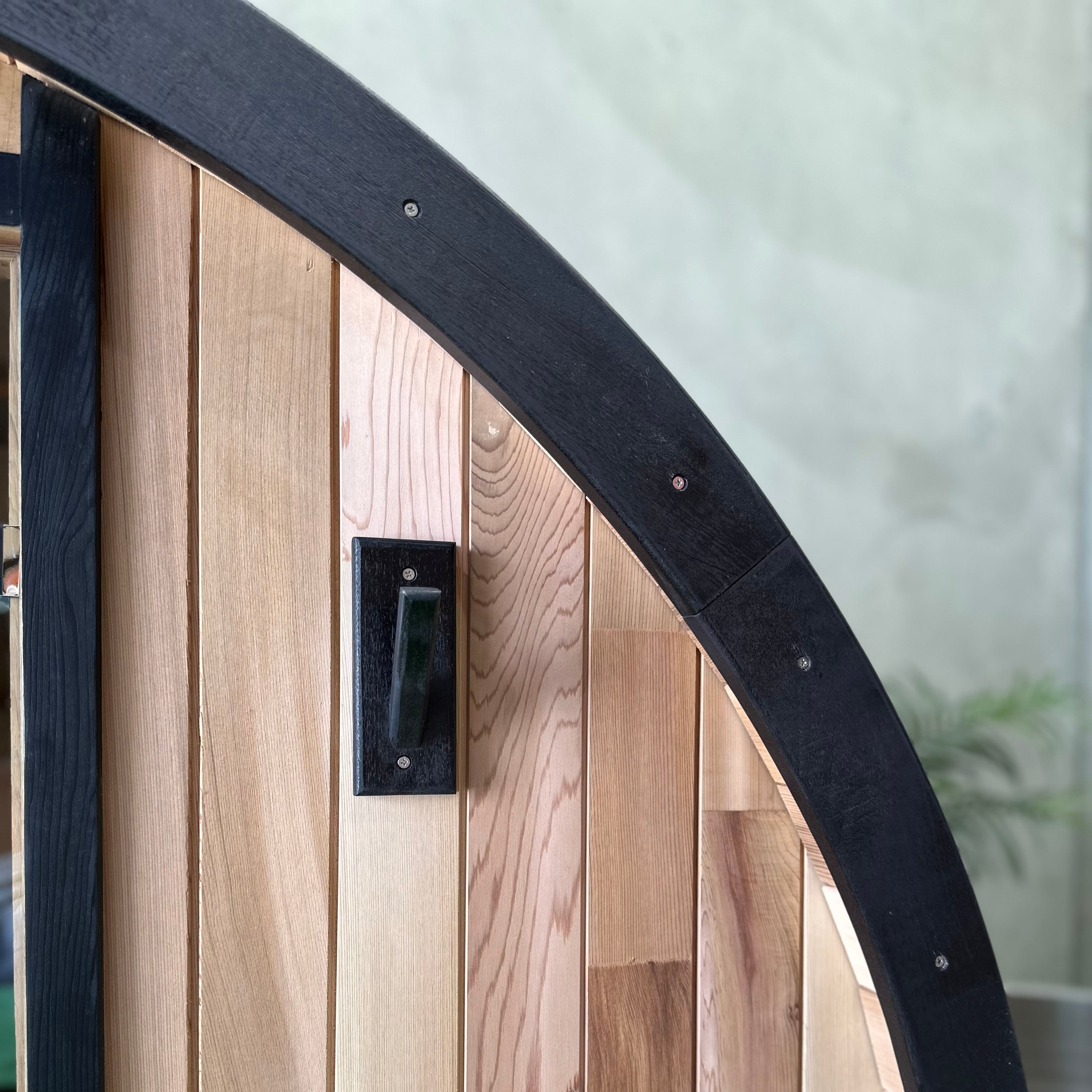 Urban 2-4 Person Traditional Cedar Barrel Sauna | Black Edition