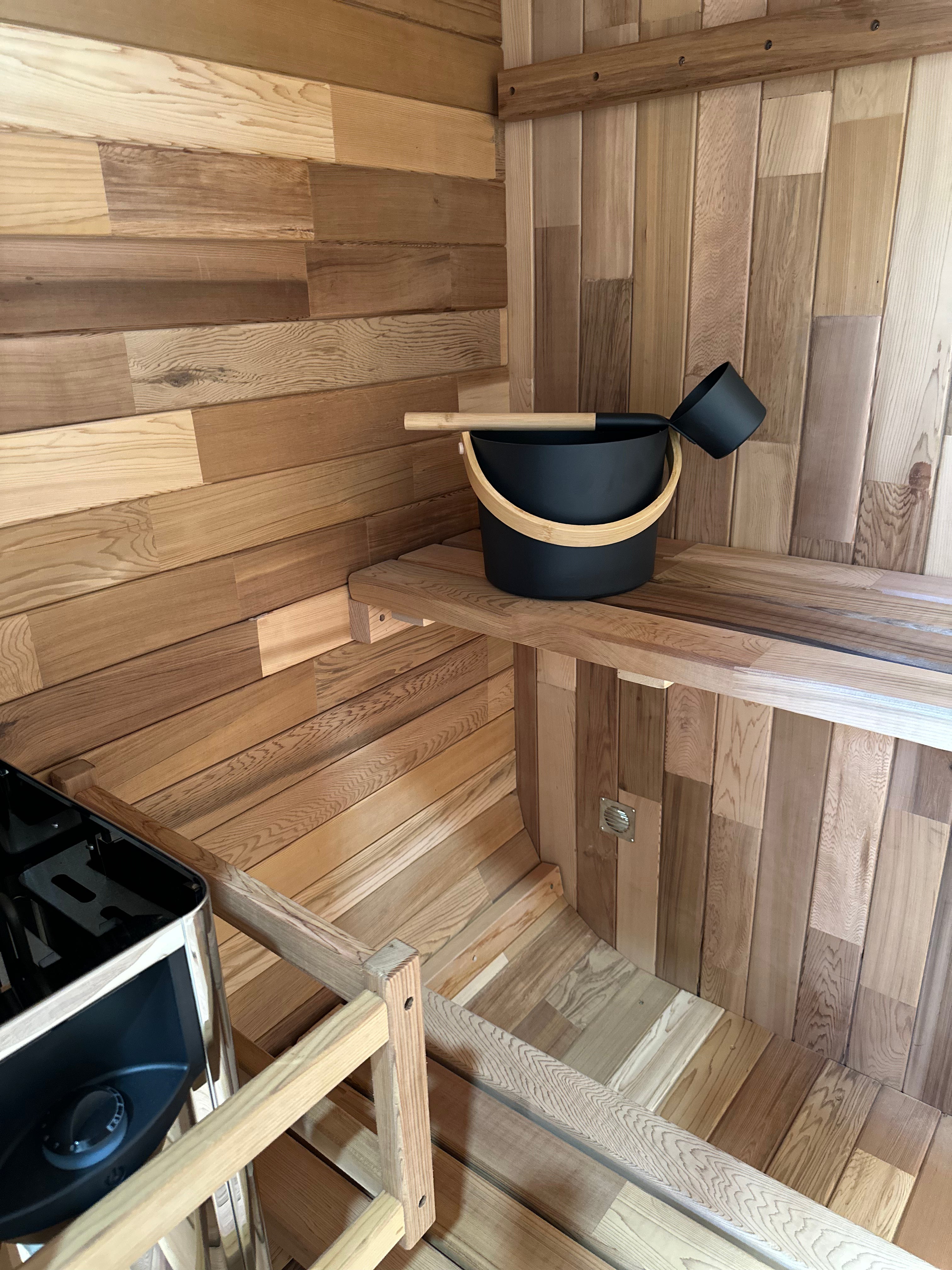 Niche 1-2 Person Traditional Cedar Sauna | Black Edition