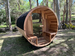 Load image into Gallery viewer, Deluxe 4-6 Person Traditional Cedar Barrel Sauna
