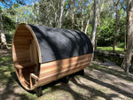Load image into Gallery viewer, Deluxe 4-6 Person Traditional Cedar Barrel Sauna
