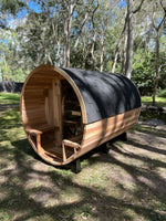 Load image into Gallery viewer, Deluxe 4-6 Person Traditional Cedar Barrel Sauna

