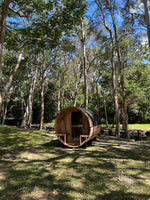 Load image into Gallery viewer, Deluxe 4-6 Person Traditional Cedar Barrel Sauna

